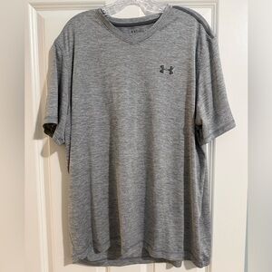 Under Armour Men's Heather Gray V-Neck Tee